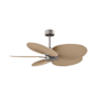 Matthews Fan Company Alessandra Tropical 48" 5 Blade Indoor / Outdoor Ceiling Fan Brushed Nickel / Light Maple Tone