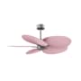Matthews Fan Company Alessandra Tropical 48" 5 Blade Indoor / Outdoor Ceiling Fan Brushed Nickel / Light Pink