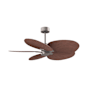 Matthews Fan Company Alessandra Tropical 48" 5 Blade Indoor / Outdoor Ceiling Fan Brushed Nickel / Walnut Tone
