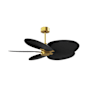 Matthews Fan Company Alessandra Tropical 48" 5 Blade Indoor / Outdoor Ceiling Fan Brushed Brass / Matte Black