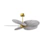 Matthews Fan Company Alessandra Tropical 48" 5 Blade Indoor / Outdoor Ceiling Fan Brushed Brass / Barn Wood Tone