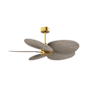 Matthews Fan Company Alessandra Tropical 48" 5 Blade Indoor / Outdoor Ceiling Fan Brushed Brass / Gray Ash Tone