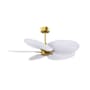 Matthews Fan Company Alessandra Tropical 48" 5 Blade Indoor / Outdoor Ceiling Fan Brushed Brass / Matte White