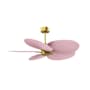 Matthews Fan Company Alessandra Tropical 48" 5 Blade Indoor / Outdoor Ceiling Fan Brushed Brass / Light Pink
