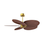 Matthews Fan Company Alessandra Tropical 48" 5 Blade Indoor / Outdoor Ceiling Fan Brushed Brass / Walnut Tone