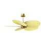 Matthews Fan Company Alessandra Tropical 48" 5 Blade Indoor / Outdoor Ceiling Fan Brushed Brass / Light Yellow