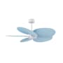 Matthews Fan Company Alessandra Tropical 48" 5 Blade Indoor / Outdoor Ceiling Fan Matte White / Light Blue