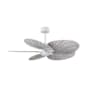 Matthews Fan Company Alessandra Tropical 48" 5 Blade Indoor / Outdoor Ceiling Fan Matte White / Barn Wood Tone