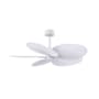 Matthews Fan Company Alessandra Tropical 48" 5 Blade Indoor / Outdoor Ceiling Fan Matte White