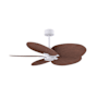 Matthews Fan Company Alessandra Tropical 48" 5 Blade Indoor / Outdoor Ceiling Fan Matte White / Walnut Tone