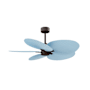 Matthews Fan Company Alessandra Tropical 48" 5 Blade Indoor / Outdoor Ceiling Fan Textured Bronze / Light Blue