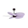 Matthews Fan Company Alessandra Tropical 48" 5 Blade Indoor / Outdoor Ceiling Fan Textured Bronze / Lilac