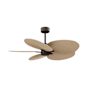 Matthews Fan Company Alessandra Tropical 48" 5 Blade Indoor / Outdoor Ceiling Fan Textured Bronze / Light Maple Tone