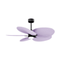 Matthews Fan Company Alessandra Tropical-LK 48" 5 Blade Indoor / Outdoor Ceiling Fan Matte Black / Lilac