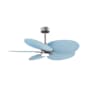 Matthews Fan Company Alessandra Tropical-LK 48" 5 Blade Indoor / Outdoor Ceiling Fan Brushed Nickel / Light Blue