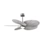 Matthews Fan Company Alessandra Tropical-LK 48" 5 Blade Indoor / Outdoor Ceiling Fan Brushed Nickel / Barn Wood Tone