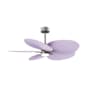 Matthews Fan Company Alessandra Tropical-LK 48" 5 Blade Indoor / Outdoor Ceiling Fan Brushed Nickel / Lilac