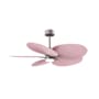 Matthews Fan Company Alessandra Tropical-LK 48" 5 Blade Indoor / Outdoor Ceiling Fan Brushed Nickel / Light Pink