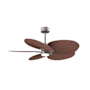 Matthews Fan Company Alessandra Tropical-LK 48" 5 Blade Indoor / Outdoor Ceiling Fan Brushed Nickel / Walnut Tone