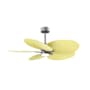 Matthews Fan Company Alessandra Tropical-LK 48" 5 Blade Indoor / Outdoor Ceiling Fan Brushed Nickel / Light Yellow