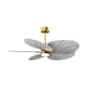 Matthews Fan Company Alessandra Tropical-LK 48" 5 Blade Indoor / Outdoor Ceiling Fan Brushed Brass / Barn Wood Tone
