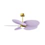 Matthews Fan Company Alessandra Tropical-LK 48" 5 Blade Indoor / Outdoor Ceiling Fan Brushed Brass / Lilac
