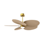 Matthews Fan Company Alessandra Tropical-LK 48" 5 Blade Indoor / Outdoor Ceiling Fan Brushed Brass / Light Maple Tone