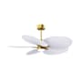 Matthews Fan Company Alessandra Tropical-LK 48" 5 Blade Indoor / Outdoor Ceiling Fan Brushed Brass / Matte White