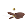 Matthews Fan Company Alessandra Tropical-LK 48" 5 Blade Indoor / Outdoor Ceiling Fan Brushed Brass / Walnut Tone