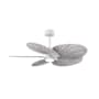 Matthews Fan Company Alessandra Tropical-LK 48" 5 Blade Indoor / Outdoor Ceiling Fan Matte White / Barn Wood Tone