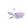 Matthews Fan Company Alessandra Tropical-LK 48" 5 Blade Indoor / Outdoor Ceiling Fan Matte White / Lilac
