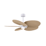 Matthews Fan Company Alessandra Tropical-LK 48" 5 Blade Indoor / Outdoor Ceiling Fan Matte White / Light Maple Tone