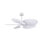 Matthews Fan Company Alessandra Tropical-LK 48" 5 Blade Indoor / Outdoor Ceiling Fan Matte White