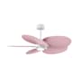 Matthews Fan Company Alessandra Tropical-LK 48" 5 Blade Indoor / Outdoor Ceiling Fan Matte White / Light Pink