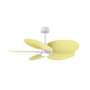 Matthews Fan Company Alessandra Tropical-LK 48" 5 Blade Indoor / Outdoor Ceiling Fan Matte White / Light Yellow