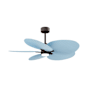 Matthews Fan Company Alessandra Tropical-LK 48" 5 Blade Indoor / Outdoor Ceiling Fan Textured Bronze / Light Blue