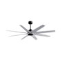 Matthews Fan Company Ariella 64" 8 Blade Indoor / Outdoor Ceiling Fan Matte Black / Barn Wood Tone