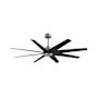 Matthews Fan Company Ariella 64" 8 Blade Indoor / Outdoor Ceiling Fan Brushed Nickel / Matte Black
