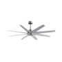 Matthews Fan Company Ariella 64" 8 Blade Indoor / Outdoor Ceiling Fan Brushed Nickel / Barn Wood Tone
