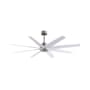 Matthews Fan Company Ariella 64" 8 Blade Indoor / Outdoor Ceiling Fan Brushed Nickel / Matte White