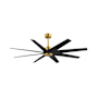 Matthews Fan Company Ariella 64" 8 Blade Indoor / Outdoor Ceiling Fan Brushed Brass / Matte Black