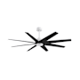 Matthews Fan Company Ariella 64" 8 Blade Indoor / Outdoor Ceiling Fan Matte White / Matte Black