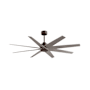 Matthews Fan Company Ariella 64" 8 Blade Indoor / Outdoor Ceiling Fan Textured Bronze / Brushed Nickel