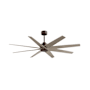 Matthews Fan Company Ariella 64" 8 Blade Indoor / Outdoor Ceiling Fan Textured Bronze / Gray Ash Tone
