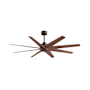 Matthews Fan Company Ariella 64" 8 Blade Indoor / Outdoor Ceiling Fan Textured Bronze / Walnut Tone