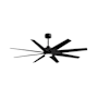 Matthews Fan Company Ariella-LK 64" 8 Blade Indoor / Outdoor Ceiling Fan Matte Black
