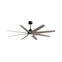 Matthews Fan Company Ariella-LK 64" 8 Blade Indoor / Outdoor Ceiling Fan Matte Black / Brushed Nickel