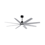 Matthews Fan Company Ariella-LK 64" 8 Blade Indoor / Outdoor Ceiling Fan Matte Black / Barn Wood Tone