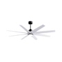 Matthews Fan Company Ariella-LK 64" 8 Blade Indoor / Outdoor Ceiling Fan Matte Black / Matte White