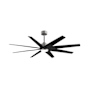 Matthews Fan Company Ariella-LK 64" 8 Blade Indoor / Outdoor Ceiling Fan Brushed Nickel / Matte Black
